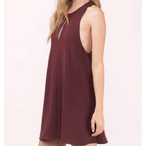 Tobi Keyhole Winslet Plum Shift Dress Size M NWT - Picture 2 of 8